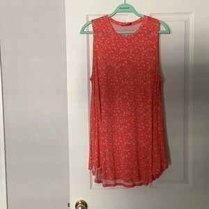 Lane Bryant Sleeveless swing Tank Top coral